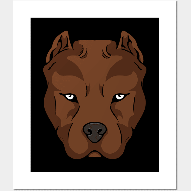 Brown pitbul Wall Art by Starkey Store